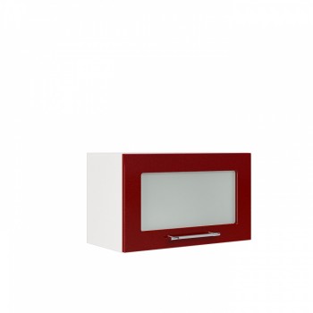 Бруклин ШВГС 600 Шкаф верхний горизонтальный со стеклом (Бетон белый/корпус Белый) в Тальменке - talmenka.mebel54.com | фото