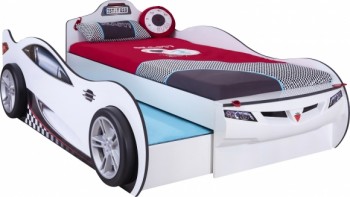 CARBED Кровать-машина Coupe с выдвижной кроватью White 20.03.1310.00 в Тальменке - talmenka.mebel54.com | фото