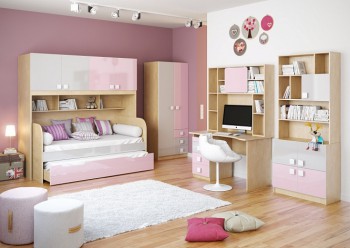Детская комната Грэйси (Розовый/Серый/корпус Клен) в Тальменке - talmenka.mebel54.com | фото