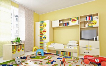 Детская комната Клаксон (Бежевый/корпус Клен) в Тальменке - talmenka.mebel54.com | фото