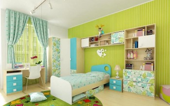 Детская комната Твит (Белый/Зеленый/корпус Клен) в Тальменке - talmenka.mebel54.com | фото