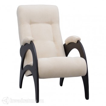 Кресло для отдыха Неаполь Модель 9 без лозы (Венге-эмаль/Ткань Ваниль Verona Vanilla) в Тальменке - talmenka.mebel54.com | фото