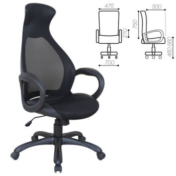 Кресло офисное BRABIX Genesis EX-517 (черное) в Тальменке - talmenka.mebel54.com | фото
