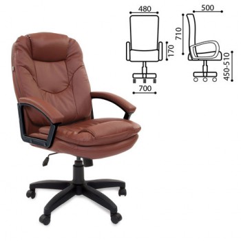 Кресло офисное BRABIX Trend EX-568 (коричневый) в Тальменке - talmenka.mebel54.com | фото