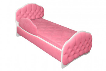 Кровать 160 Гармония 89 Розовый (мягкий бортик) в Тальменке - talmenka.mebel54.com | фото