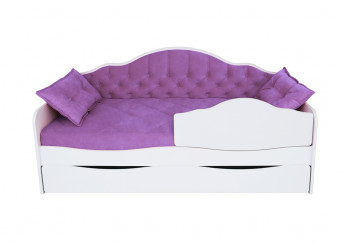 Кровать 190 серии Иллюзия Лайт 1 ящик 32 Фиолетовый (подушки) в Тальменке - talmenka.mebel54.com | фото