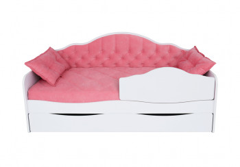 Кровать 190 серии Иллюзия Лайт 1 ящик 89 Розовый (подушки) в Тальменке - talmenka.mebel54.com | фото