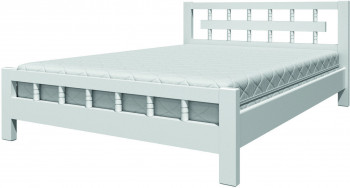 Кровать Натали-5 из массива сосны 1600*2000 Белый античный в Тальменке - talmenka.mebel54.com | фото