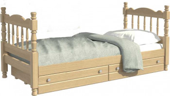 Кровать одинарная Аленка из массива сосны 800*1890 Сосна в Тальменке - talmenka.mebel54.com | фото