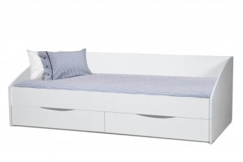 Кровать одинарная "Фея - 3" (симметричная) New/(белый / белый / ДВПО: белый) в Тальменке - talmenka.mebel54.com | фото