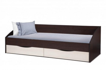 Кровать одинарная "Фея - 3" (симметричная) New (венге / вудлайн кремовый / ДВПО: белый) в Тальменке - talmenka.mebel54.com | фото