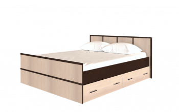 Кровать Сакура с настилом и ящиками 1,4 (Венге/Лоредо) в Тальменке - talmenka.mebel54.com | фото