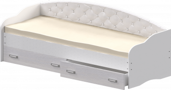 Кровать Софа-7 с мягкой спинкой (800х1900) Белый в Тальменке - talmenka.mebel54.com | фото
