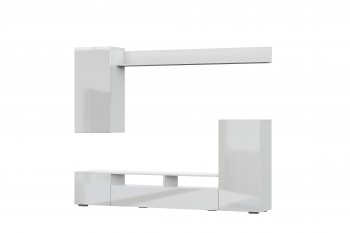 Мебель для гостиной МГС 4 (Белый/Белый глянец) в Тальменке - talmenka.mebel54.com | фото