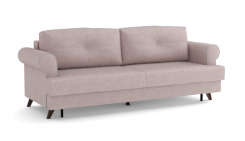 Оливер / диван - кровать 3-х местн. (еврокнижка) (велюр велутто пастельно-розовый 11 / велюр велутто в Тальменке - talmenka.mebel54.com | фото