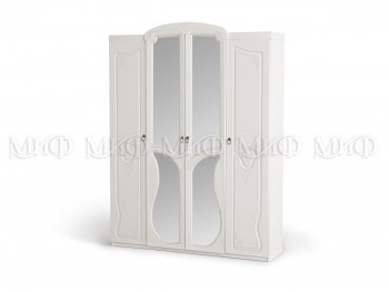 Шкаф 4-створчатый Мария (Белый глянец) в Тальменке - talmenka.mebel54.com | фото