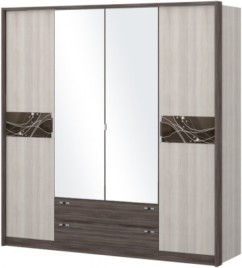 Шкаф четырехстворчатый с зеркалом Шк69.1 Николь в Тальменке - talmenka.mebel54.com | фото