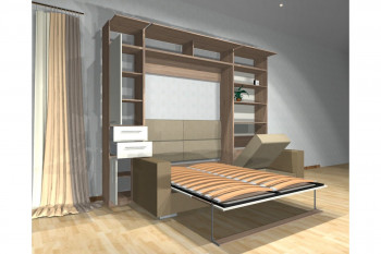 Шкаф-кровать с диваном Каролина в Тальменке - talmenka.mebel54.com | фото