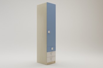 Шкаф угловой (секция с ящиками) Скай (Синий/Белый/корпус Клен) в Тальменке - talmenka.mebel54.com | фото