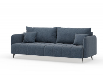 Валериан диван трёхместный прямой Синий, ткань RICO FLEX 101 в Тальменке - talmenka.mebel54.com | фото