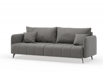 Валериан диван трёхместный прямой Стальной, ткань RICO FLEX 9292 в Тальменке - talmenka.mebel54.com | фото